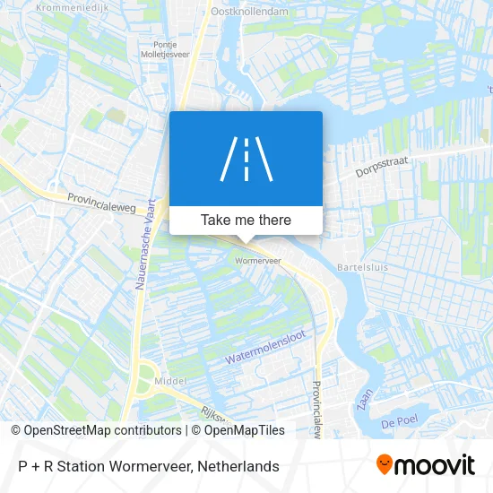 P + R Station Wormerveer map