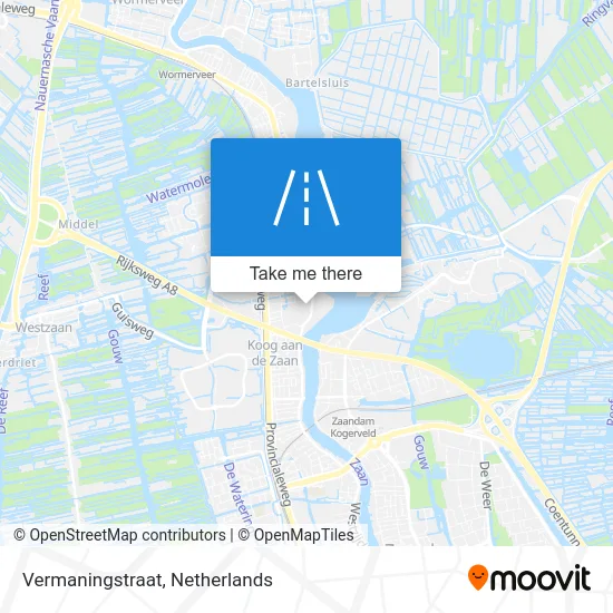 Vermaningstraat map