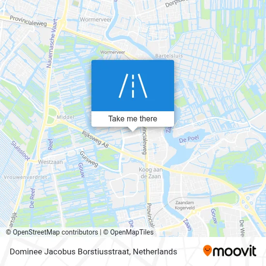 Dominee Jacobus Borstiusstraat map