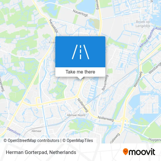 Herman Gorterpad map