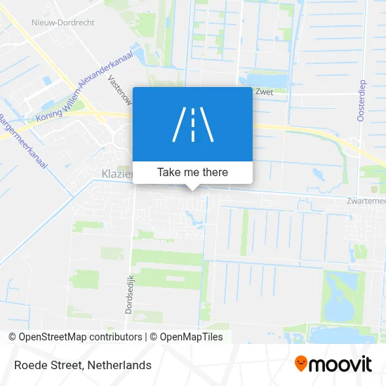 Roedestraat map