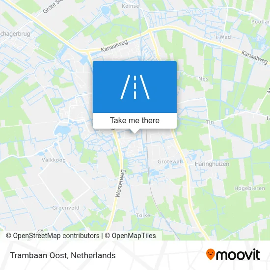 Trambaan Oost map