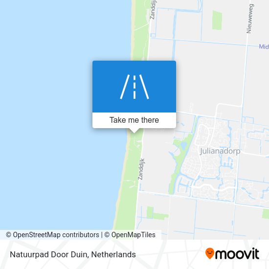 Natuurpad Door Duin map