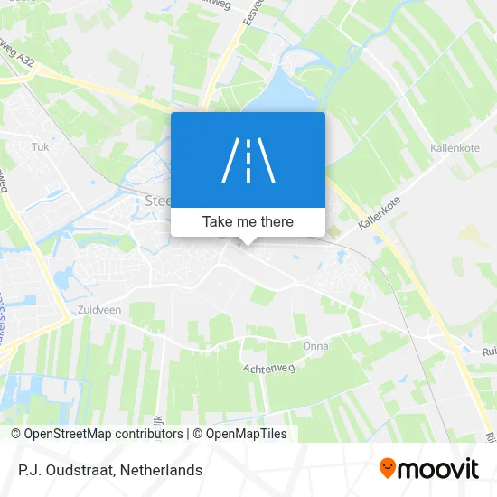 P.J. Oudstraat map