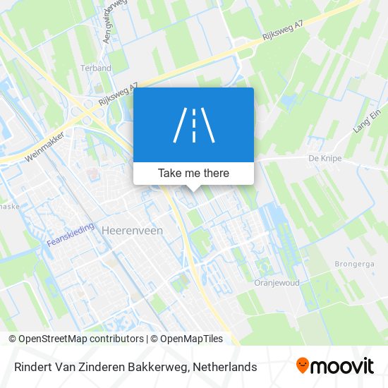 Rindert Van Zinderen Bakkerweg map
