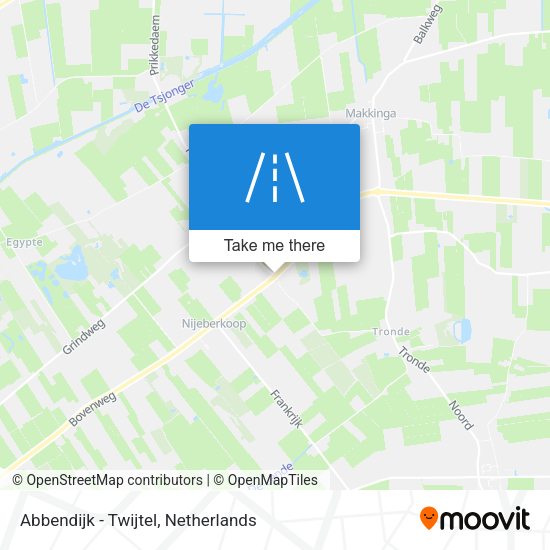 Abbendijk - Twijtel map