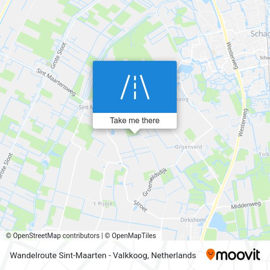 Wandelroute Sint-Maarten - Valkkoog map