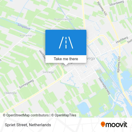 Sprietstraat map