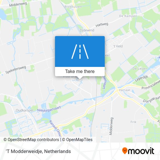 'T Modderweidje map