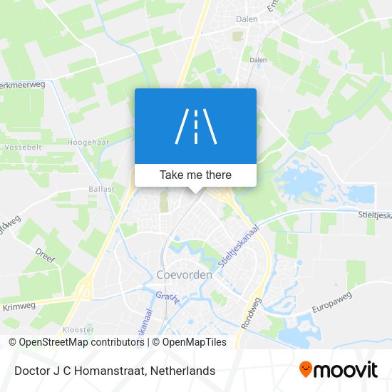 Doctor J C Homanstraat map
