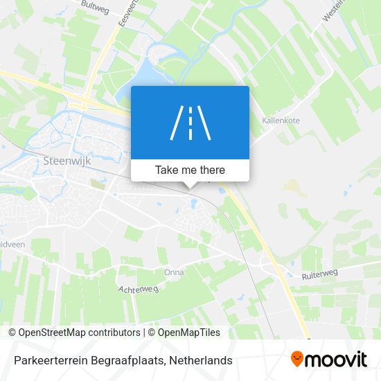 Parkeerterrein Begraafplaats map