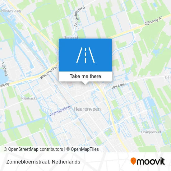 Zonnebloemstraat map