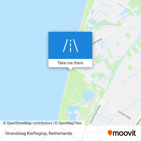 Strandslag Kiefteglop map
