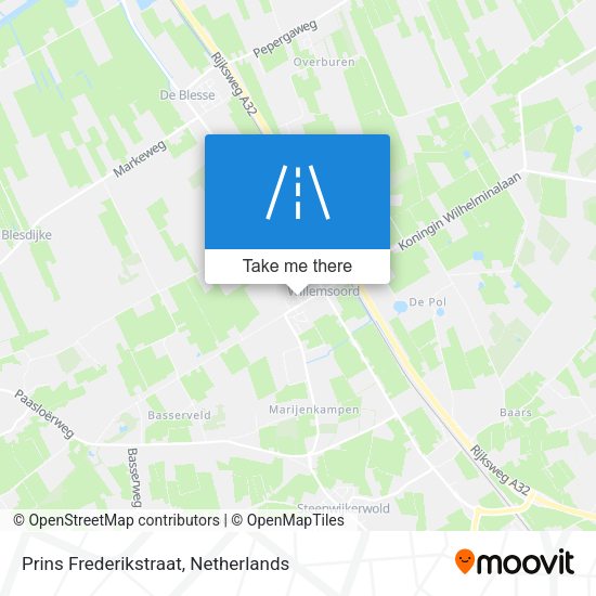 Prins Frederikstraat map