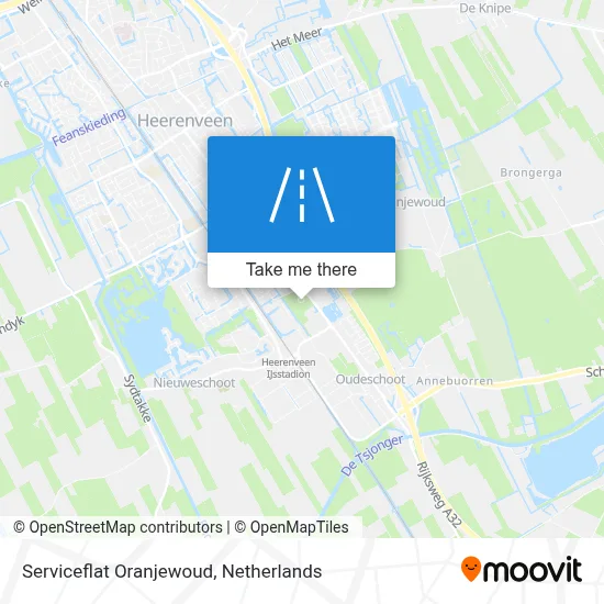 Serviceflat Oranjewoud map