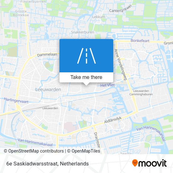 6e Saskiadwarsstraat map