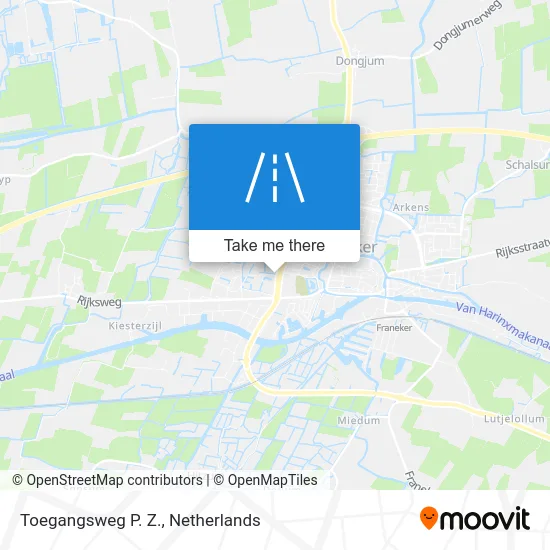 Toegangsweg P. Z. map