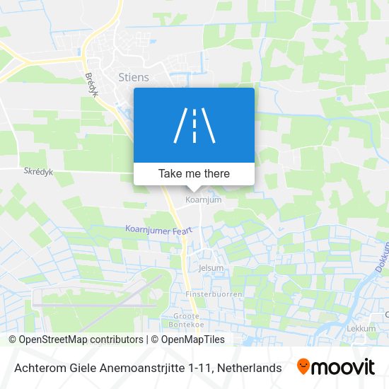 Achterom Giele Anemoanstrjitte 1-11 map