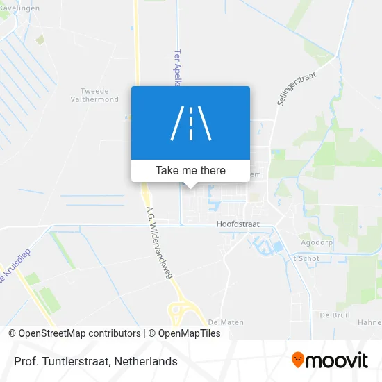 Prof. Tuntlerstraat map