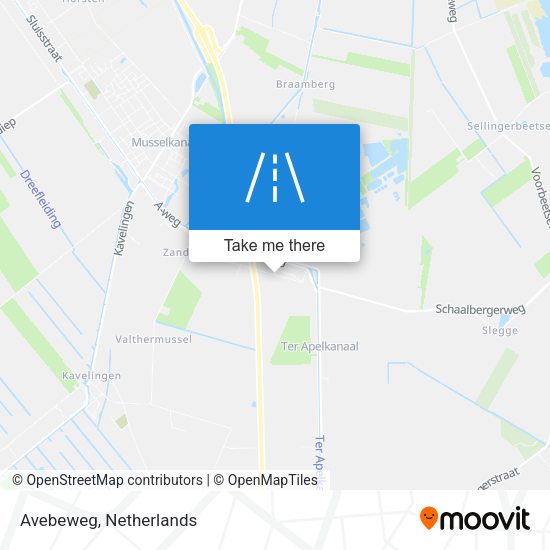 Avebeweg map