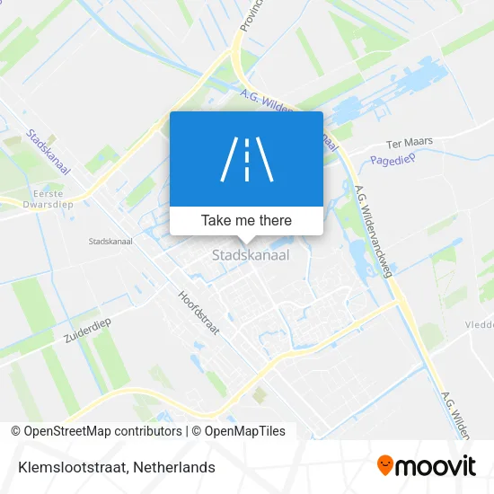 Klemslootstraat map