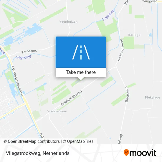 Vliegstrookweg map