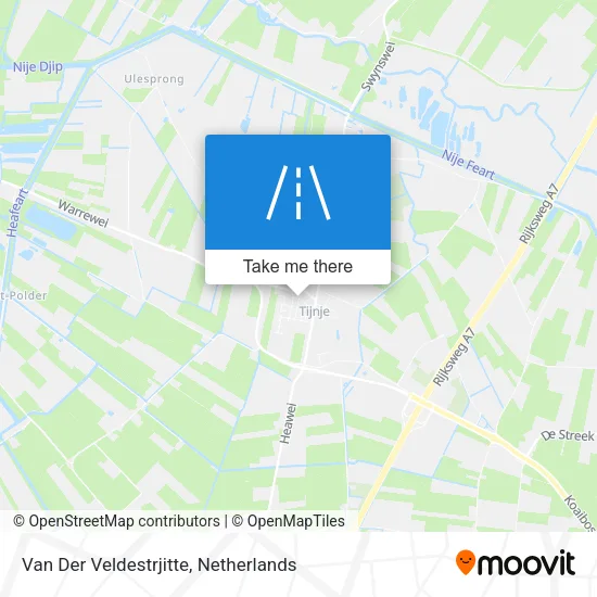 Van Der Veldestrjitte Karte