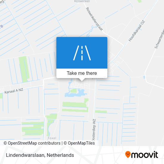 Lindendwarslaan map