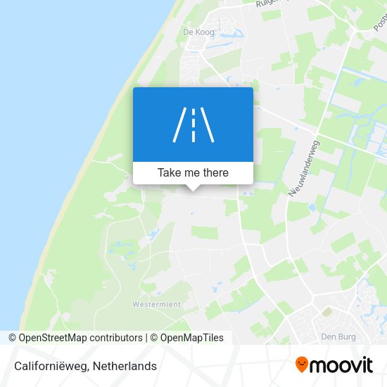 Californiëweg map