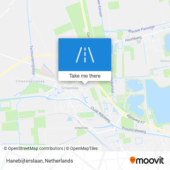 Hanebijterslaan map