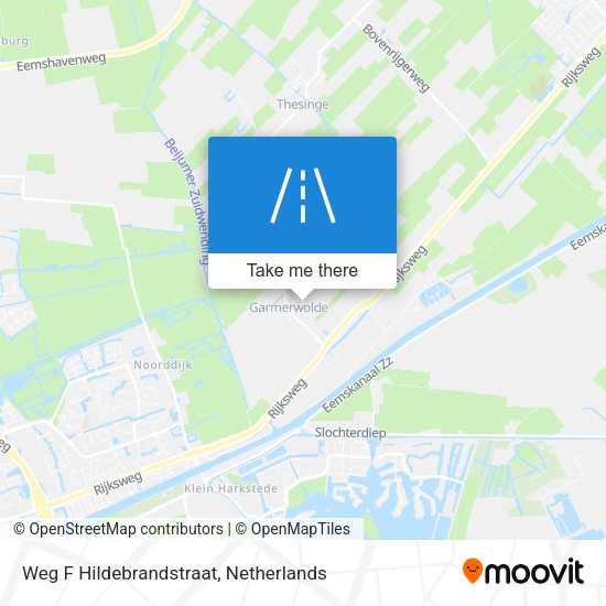 Weg F Hildebrandstraat map