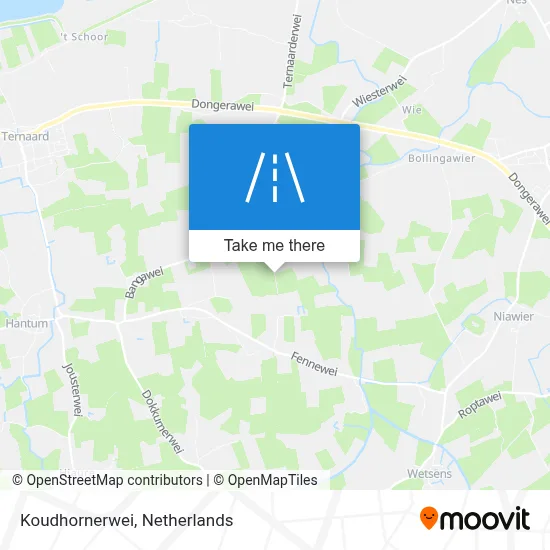 Koudhornerwei map