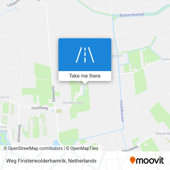 Weg Finsterwolderhamrik map