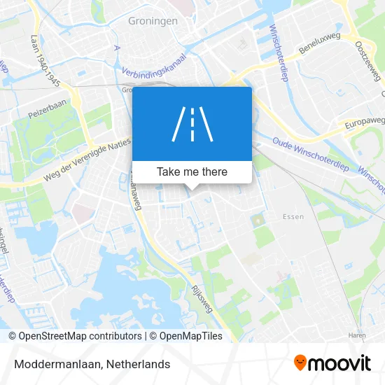 Moddermanlaan Karte