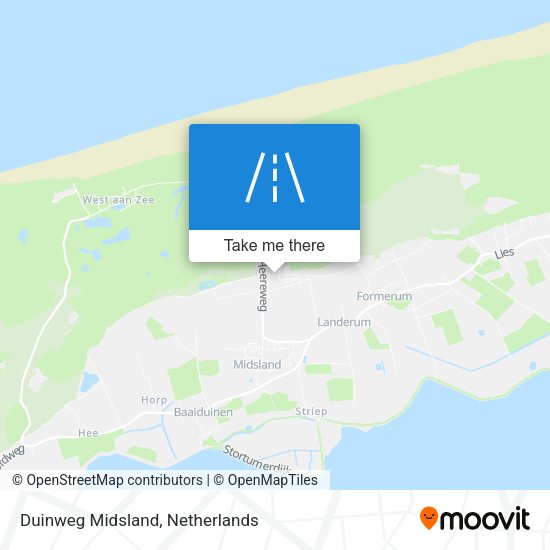 Duinweg Midsland map