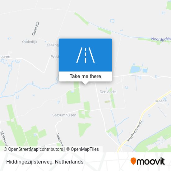 Hiddingezijlsterweg map