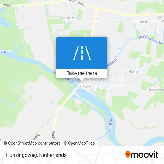 Hunsingoweg map