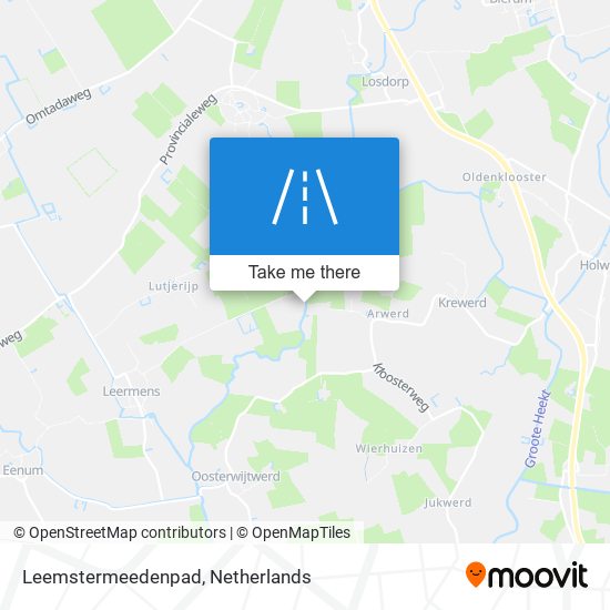 Leemstermeedenpad map