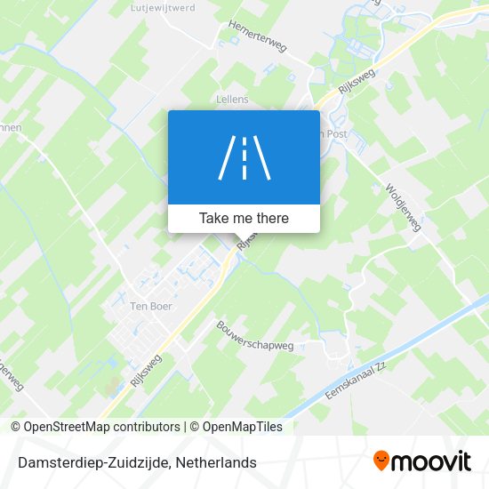Damsterdiep-Zuidzijde map