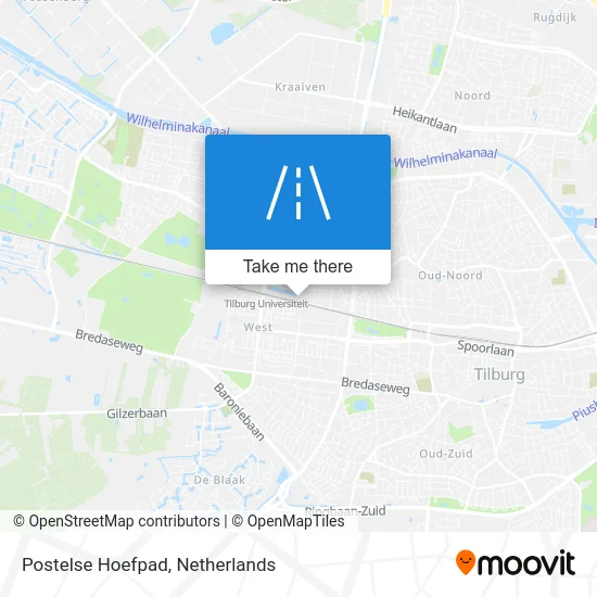 Postelse Hoefpad map