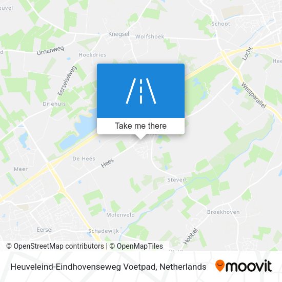Heuveleind-Eindhovenseweg Voetpad map
