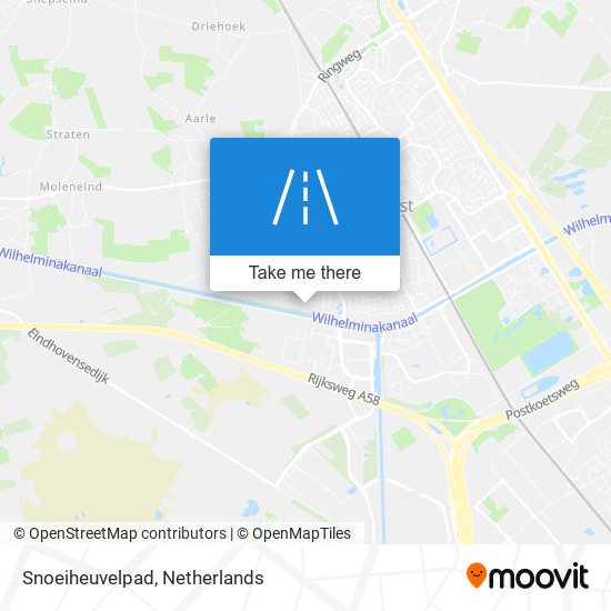 Snoeiheuvelpad map