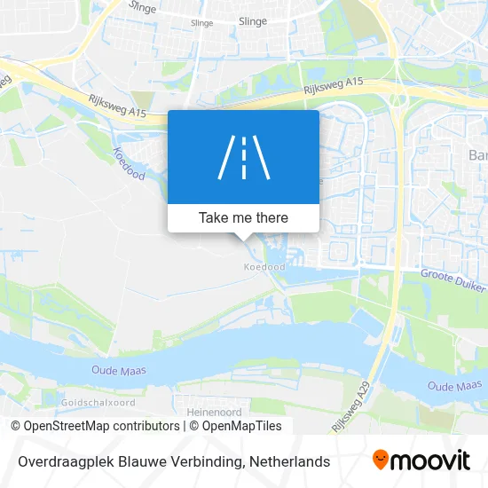 Overdraagplek Blauwe Verbinding map