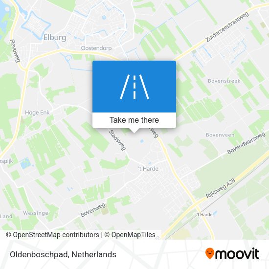 Oldenboschpad map