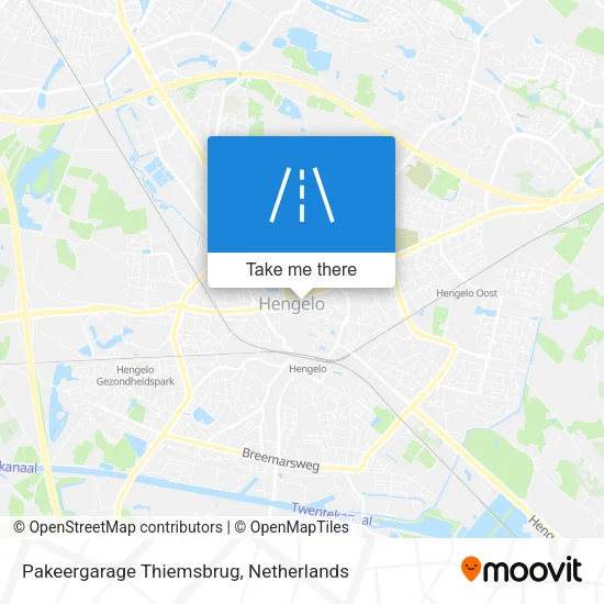 Pakeergarage Thiemsbrug map