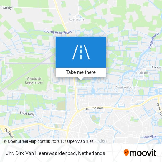 Jhr. Dirk Van Heerewaardenpad map