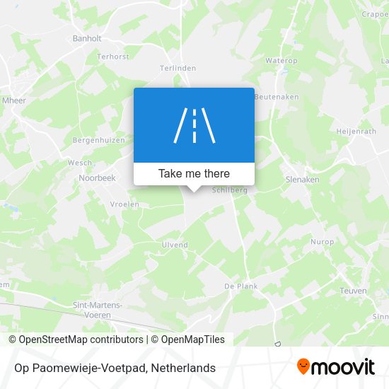 Op Paomewieje-Voetpad map