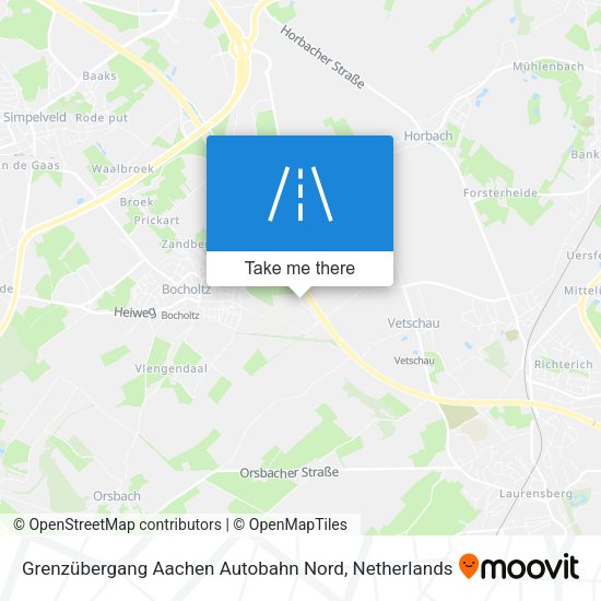 Grenzübergang Aachen Autobahn Nord map