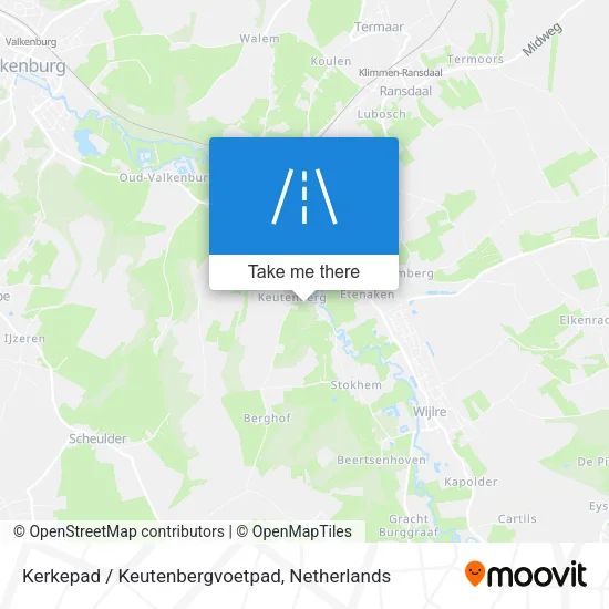 Kerkepad / Keutenbergvoetpad map