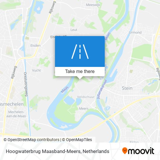 Hoogwaterbrug Maasband-Meers map